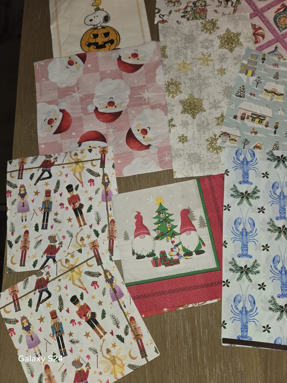 Assorted Holiday Christmas Halloween Paper Napkins Lot Of 24 For Decoupage